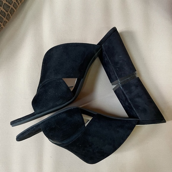 Cole Haan Gabby Suede Heeled Sandal Black Size 9 - Picture 9 of 11